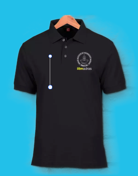 IIT Madras Polo Tshirt - Black